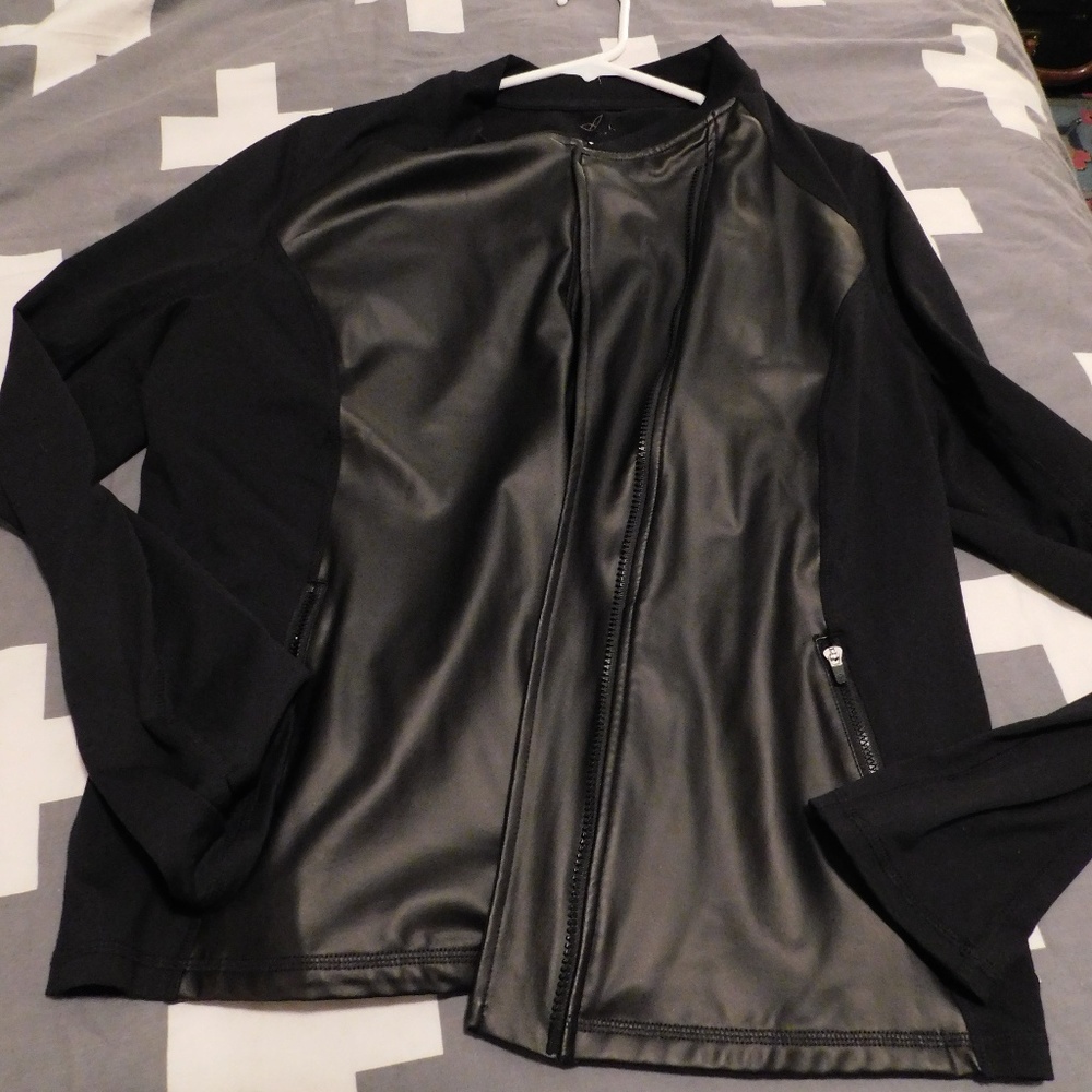Mixed Materials zip-up jacket